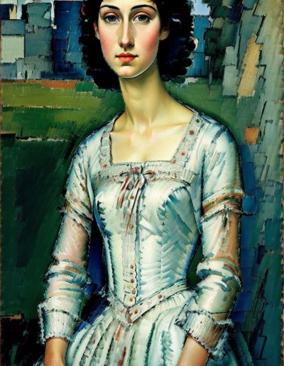 Leonardo Signature a woman in a park by Amedeo Modigliani 0