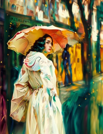 Leonardo Signature a woman in a park by Georgia OKeeffe Abstr 1