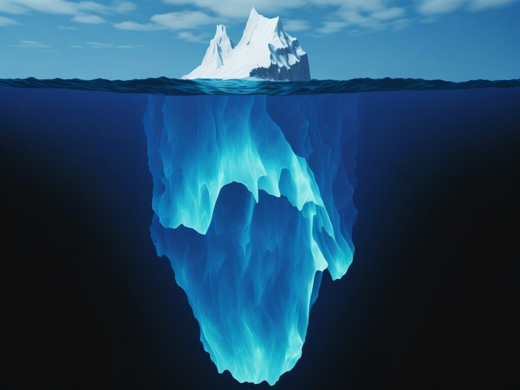 Leonardo Diffusion iceberg underwater view
